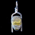Pendant with rare Bumble Bee Jasper set in sterling silver.