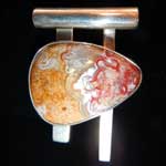 Pendant crazy lace agate from Mexico