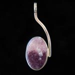 Lavender Lepidolite pendant set in sterling silver.